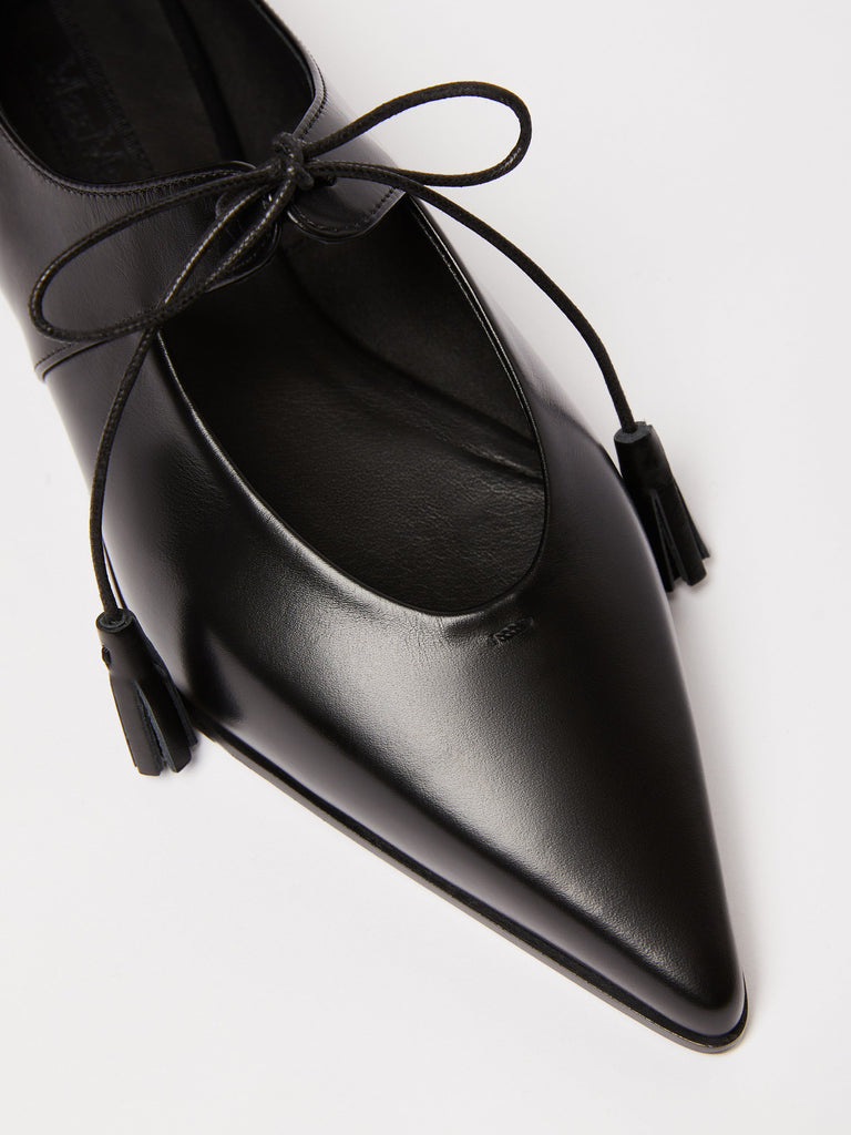 Smooth leather ballet flats