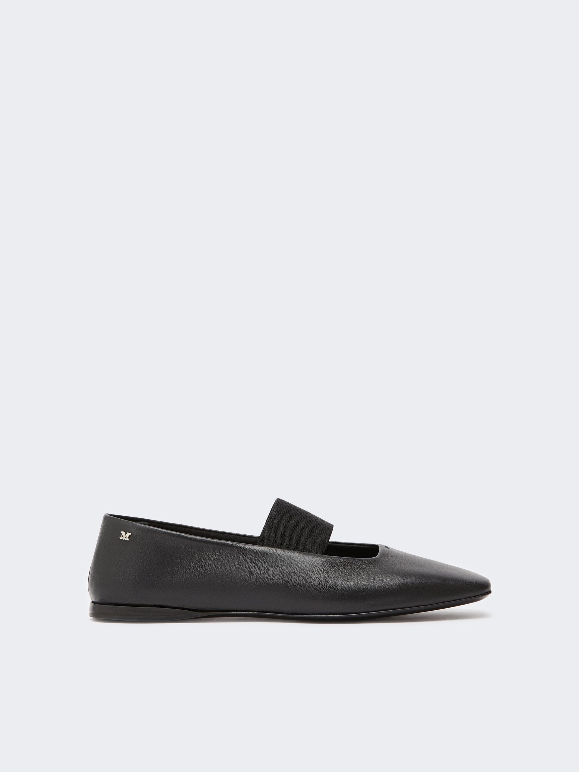 Nappa Leather Ballet Flats for Women - Black - Max Mara KSA