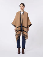 max mara jacquard wool poncho for women