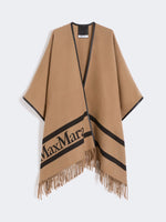 max mara jacquard wool poncho for women