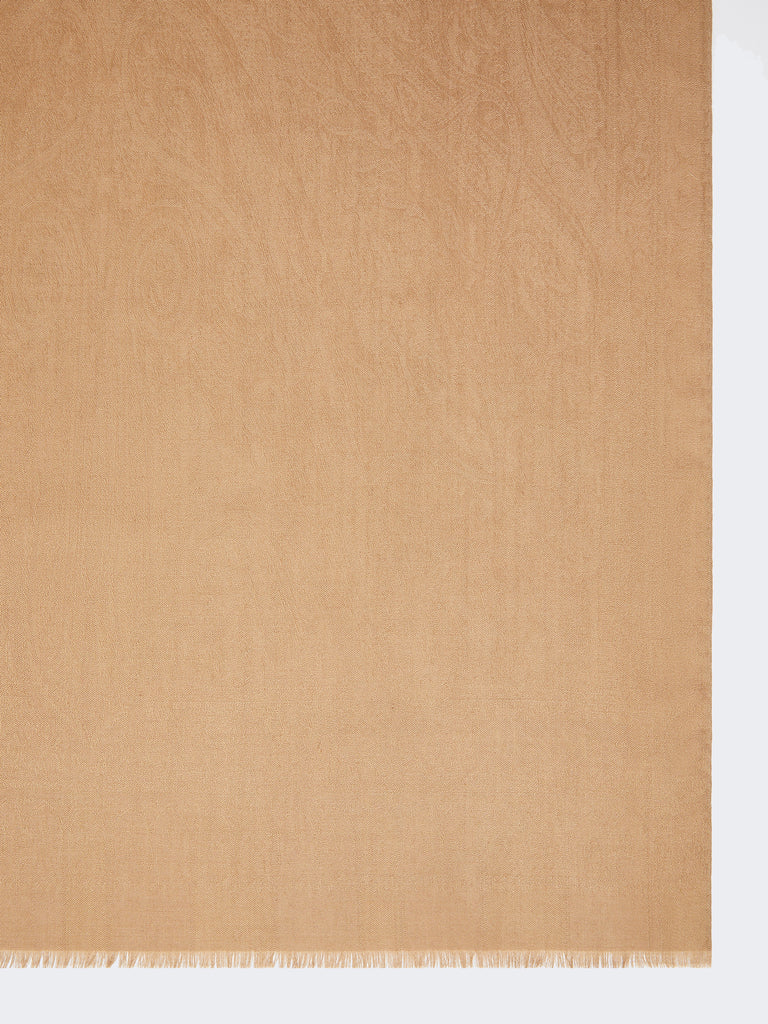 max mara jacquard wool and silk yarn stole