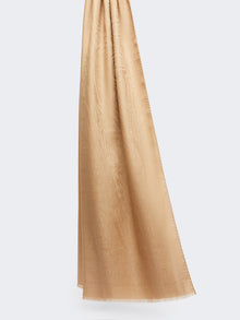 Jacquard wool and silk yarn stole