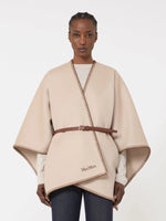 max mara wool and cashmere cape with belt for women
