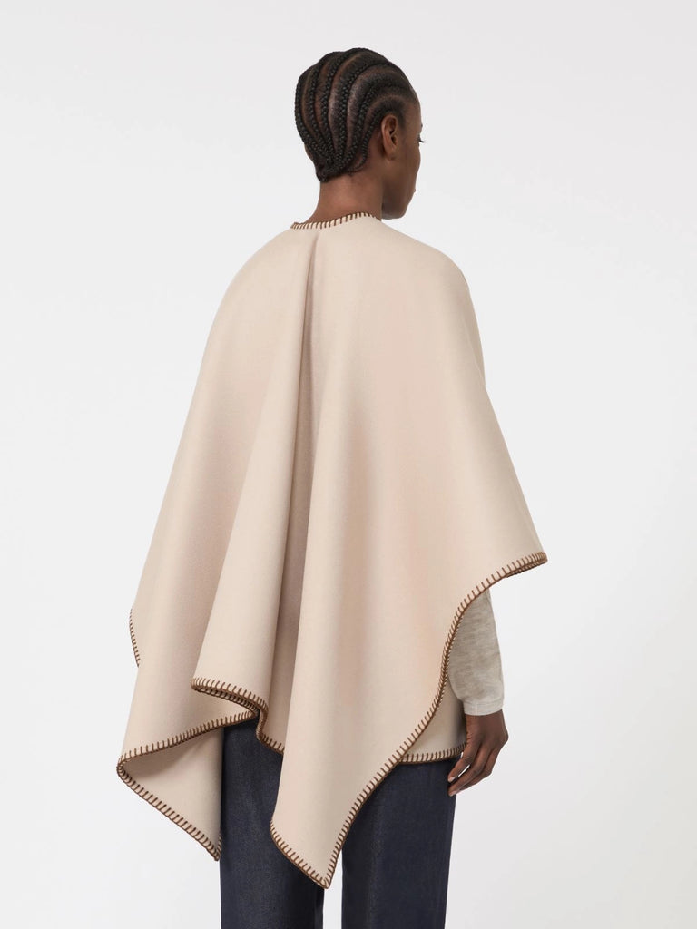 max mara wool and cashmere cape with belt