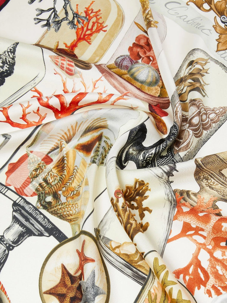 max mara printed silk twill oversized scarf