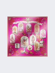 Printed silk twill oversized scarf