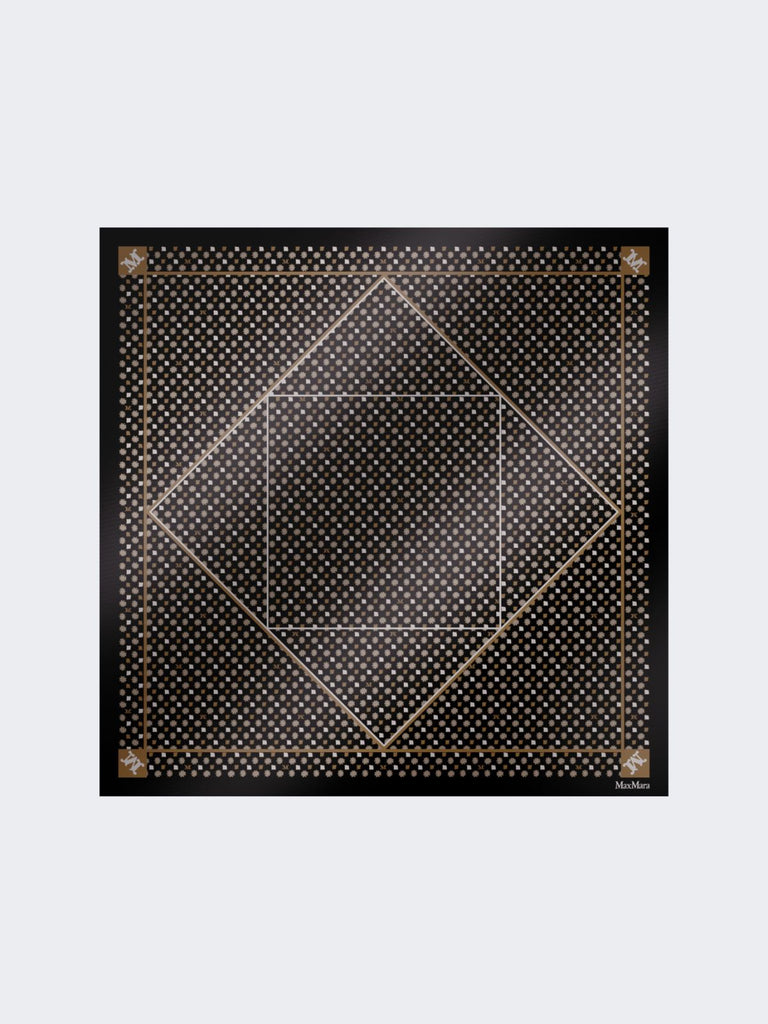 Printed silk oversized scarf