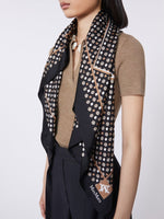 Printed silk oversized scarf