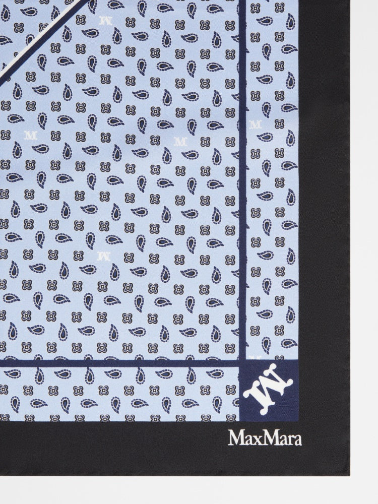 Printed silk oversized scarf