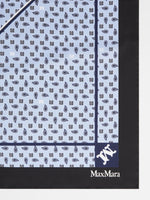 Printed silk oversized scarf