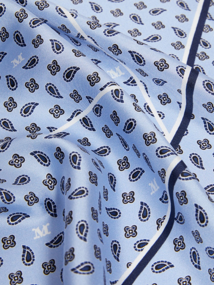 Printed silk oversized scarf