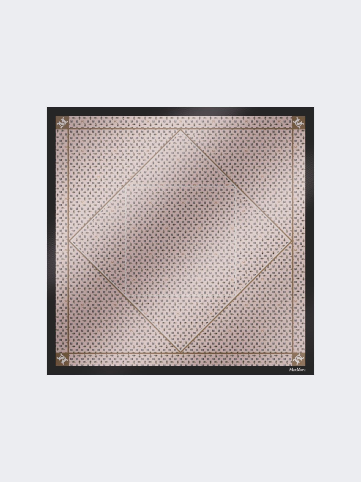 Printed silk oversized scarf