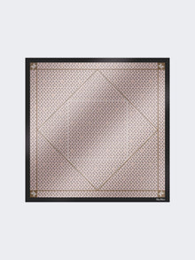 Printed silk oversized scarf