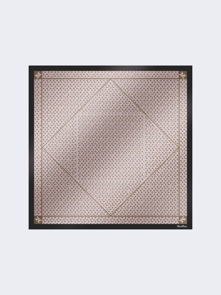 Printed silk oversized scarf