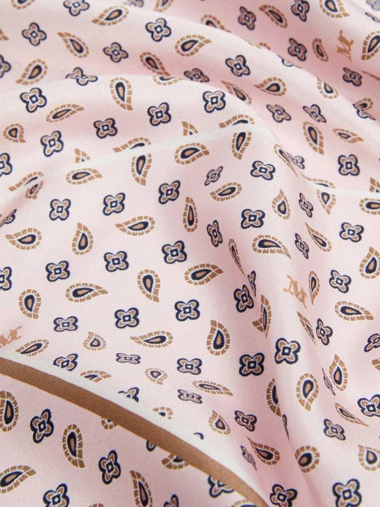 Printed silk oversized scarf