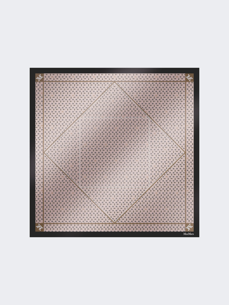 Printed silk oversized scarf