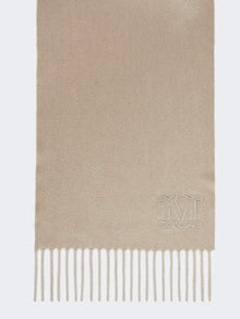 Pure cashmere stole with Monogram detail