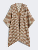 Jacquard wool and cotton cloak