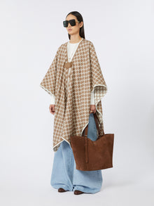 Jacquard wool and cotton cloak