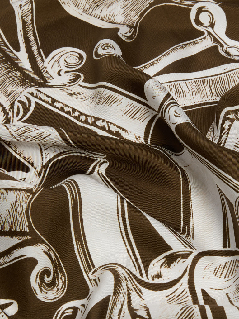 max mara printed silk twill oversized scarf