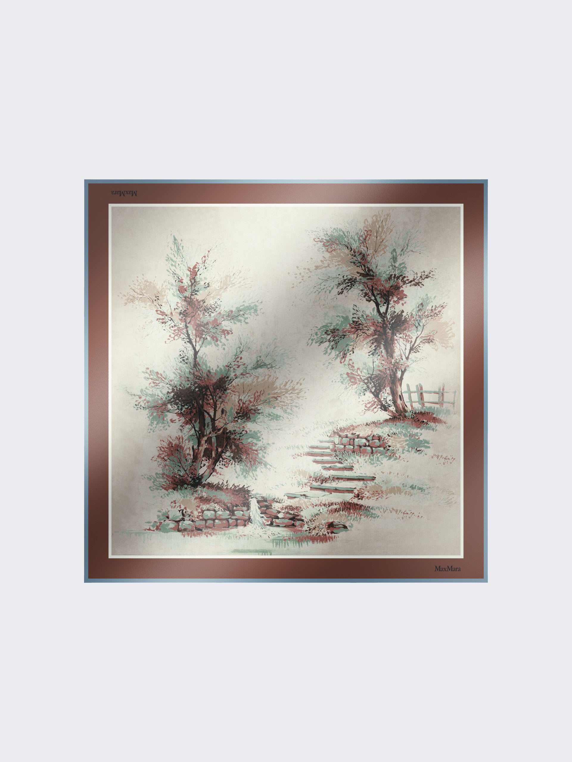 Printed silk foulard