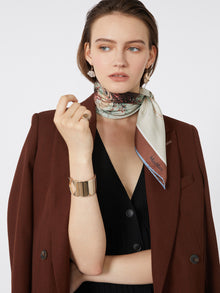Printed silk foulard