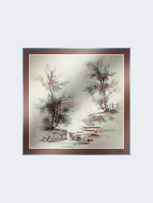 Printed silk foulard