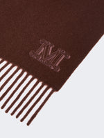 Cashmere Stole With Monogram Embroidery for Women - Rust - Max Mara KSA