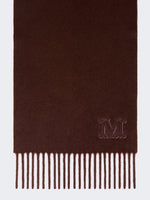 Cashmere Stole With Monogram Embroidery for Women - Rust - Max Mara KSA