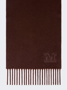 Cashmere Stole With Monogram Embroidery for Women - Rust - Max Mara KSA