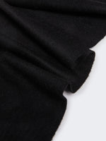 Monogram-embroidered camel stole