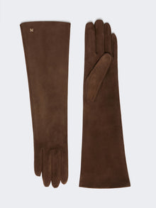 Long suede nappa gloves