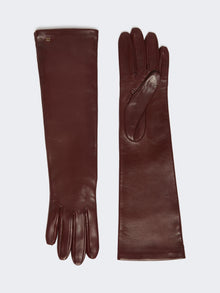 Long Nappa leather gloves
