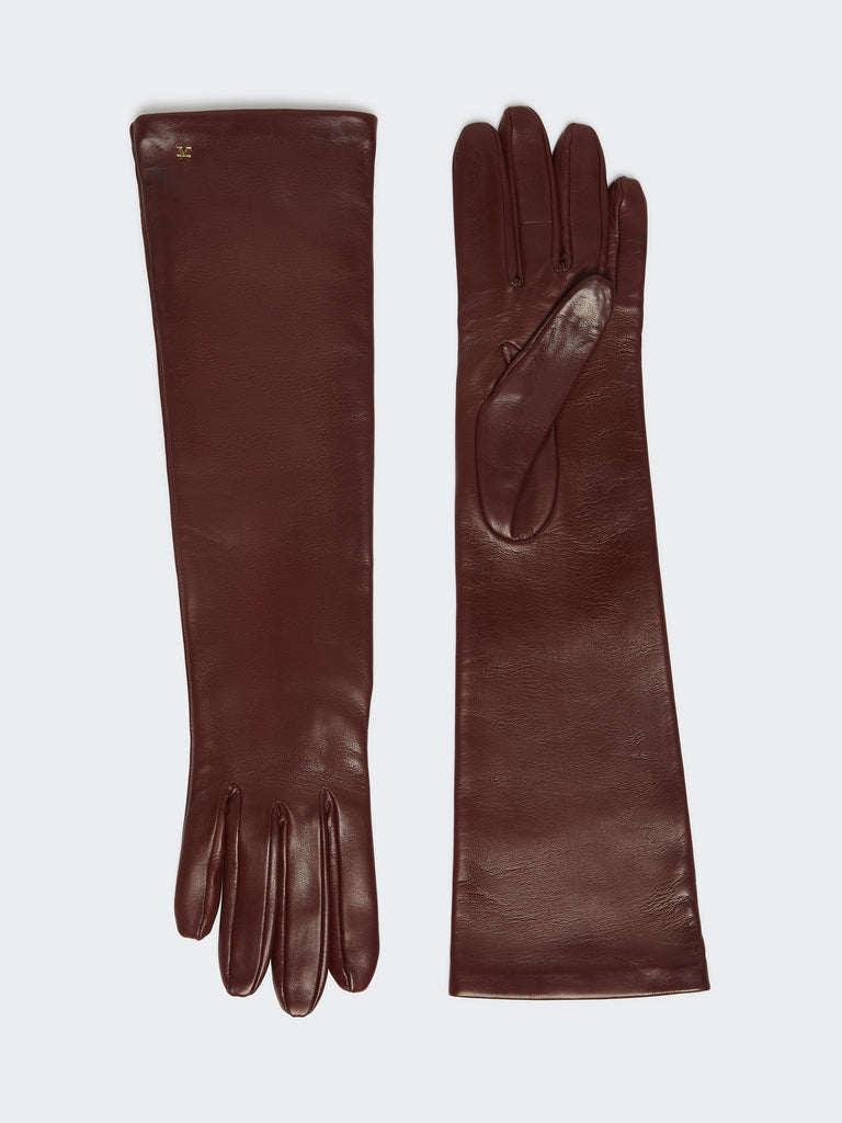 Long Nappa leather gloves