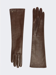 Long Nappa leather gloves