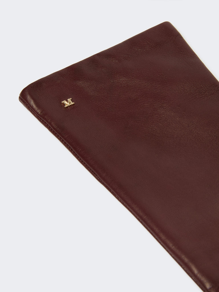 max mara قفازات طويلة من جلد نابا