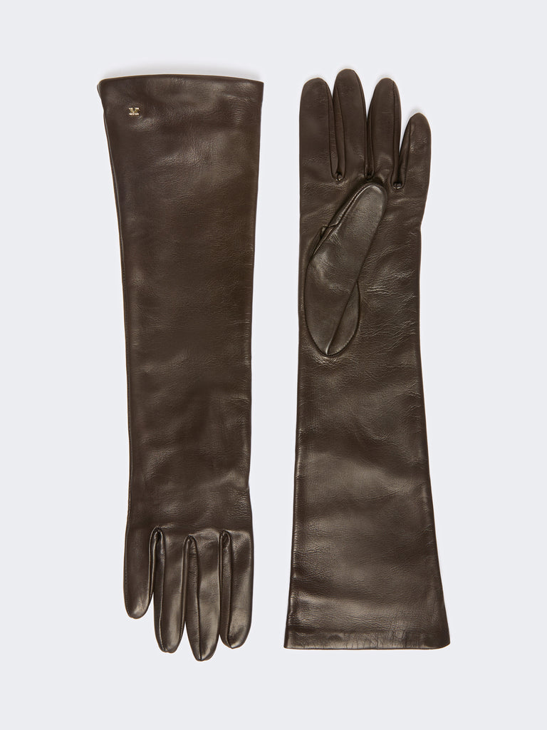 max mara long nappa-leather gloves