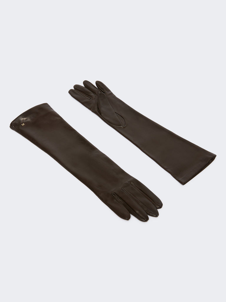 max mara long nappa-leather gloves
