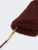 Mittens in alpaca and wool Teddy fabric