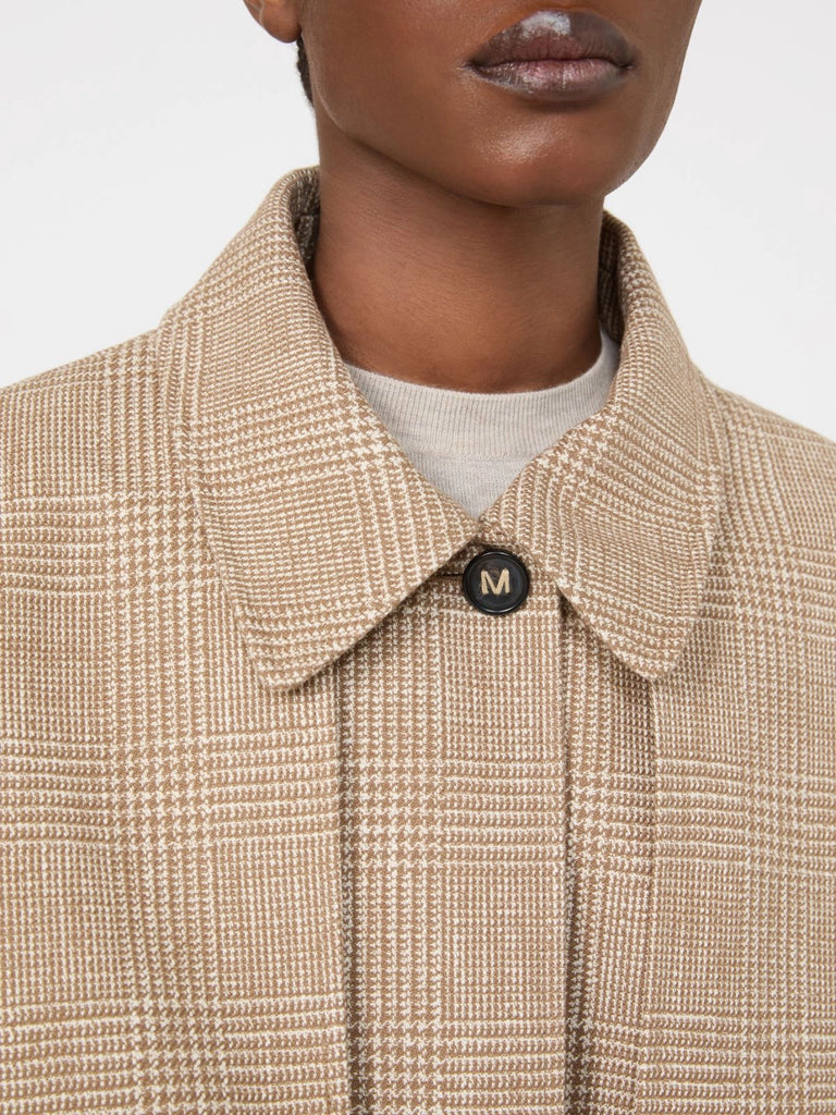 max mara glen plaid cotton cloak