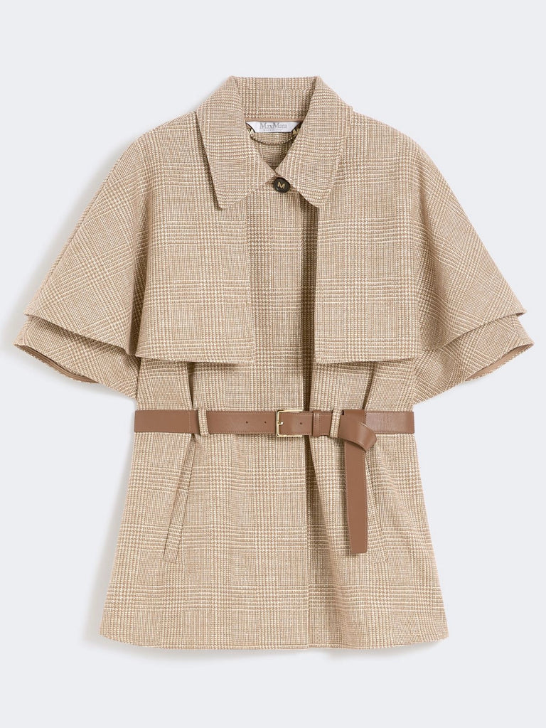 max mara glen plaid cotton cloak