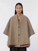 Cashmere cape with scarf detail