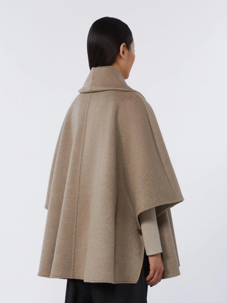 Cashmere cape with scarf detail