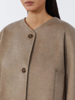 Cashmere cape with scarf detail