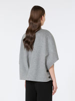 Lightweight Cashmere Cape for Women - Medium Grey - Max Mara KSA