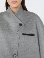 Lightweight Cashmere Cape for Women - Medium Grey - Max Mara KSA