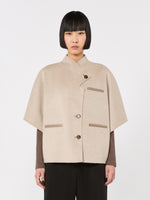 Lightweight Cashmere Cape for Women - Stone - Max Mara KSA