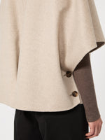 Lightweight Cashmere Cape for Women - Stone - Max Mara KSA