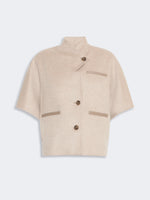 Lightweight Cashmere Cape for Women - Stone - Max Mara KSA