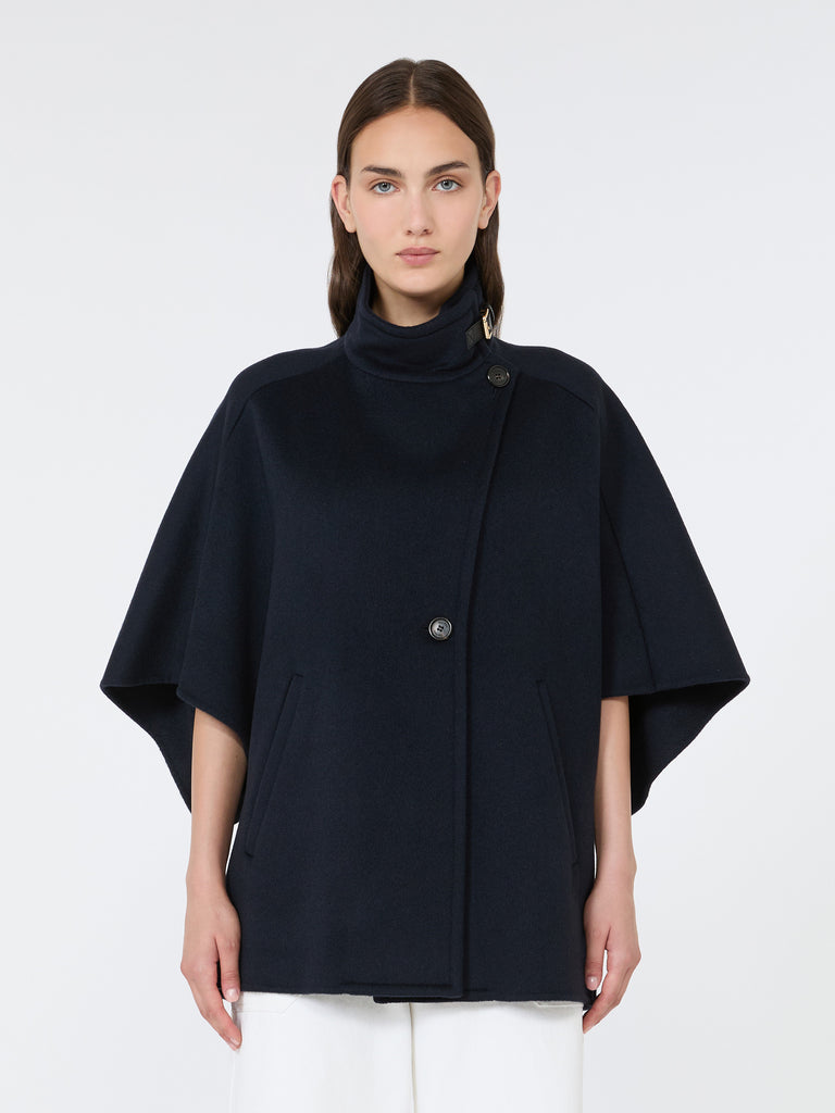 max mara كيب بقصة فضفاضة من الكشمير وقماش دراب